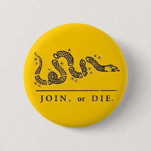 Badge Rond 5 Cm Joignez ou mourez - libertaire