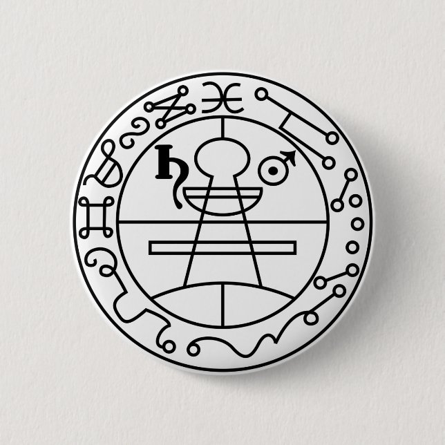 Badge Rond 5 Cm Joint de Goetia de Solomon (Devant)