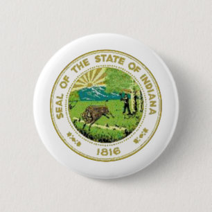 Badge Rond 5 Cm Joint d'état de l'Indiana