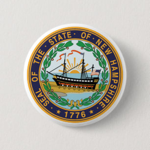 Badge Rond 5 Cm Joint d'état du New Hampshire