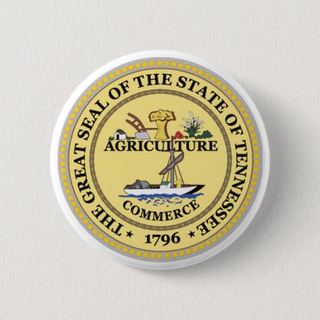 Badge Rond 5 Cm Joint d'état du Tennessee (Devant)