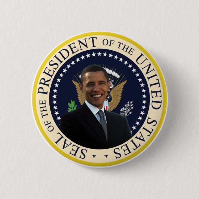 Badge Rond 5 Cm Joint présidentiel d'Obama (Devant)