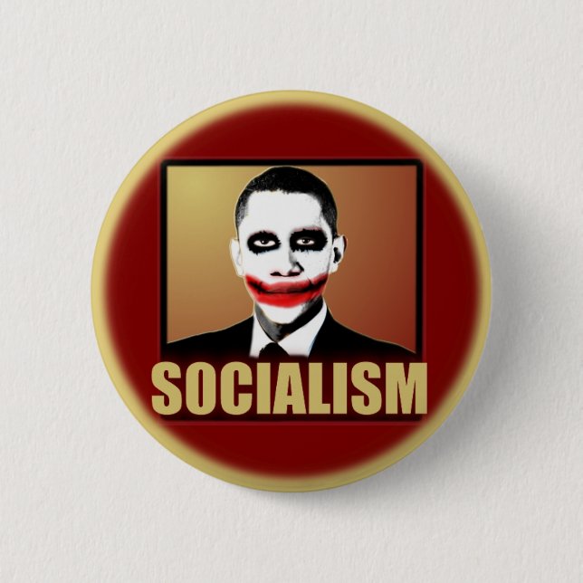 Badge Rond 5 Cm Joker d'Obama - socialisme (Devant)