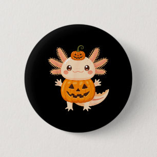 Badge Rond 5 Cm Joli Axolotl Citrouille Halloween Jack O Lantern E