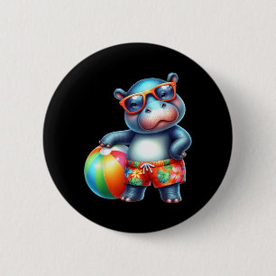 Badge Rond 5 Cm Joli ballon de plage de vacances d'été branché