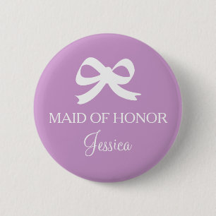 Badge Rond 5 Cm Joli bouton de demoiselle d'honneur à nœud pour la