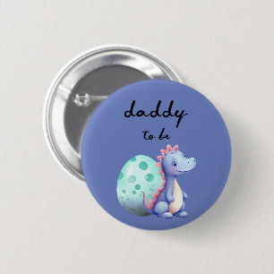 Badge Rond 5 Cm Joli bouton papa futuriste dinosaure aquarelle