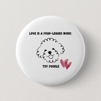 Badge Rond 5 Cm joli caniche jouet
