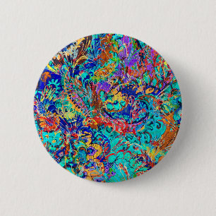 Badge Rond 5 Cm Joli coloré vintage floral