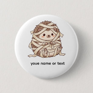 Badge Rond 5 Cm Joli costume de mummy de hérisson pour Halloween I