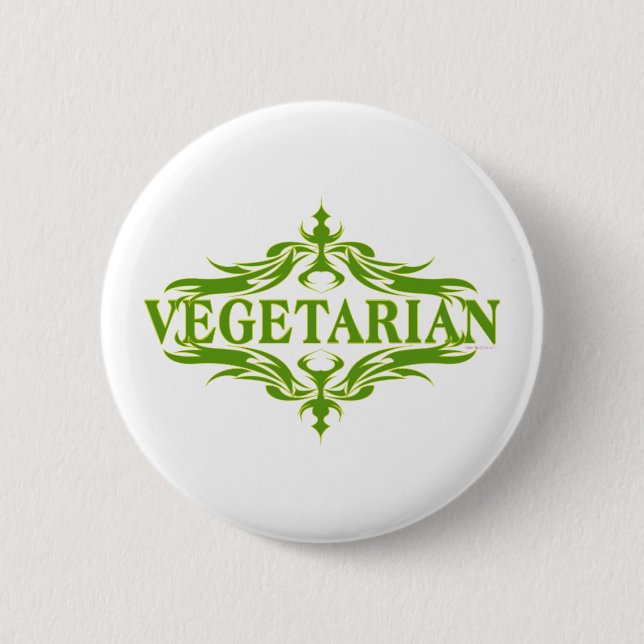 Badge Rond 5 Cm Joli design végétarien (Devant)