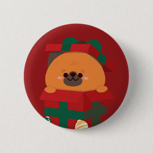 Badge Rond 5 Cm Joli Noël simple et amusant
