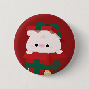 Badge Rond 5 Cm Joli Noël simple et amusant