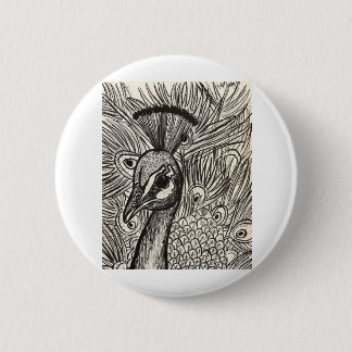 Badge Rond 5 Cm Joli Peacock