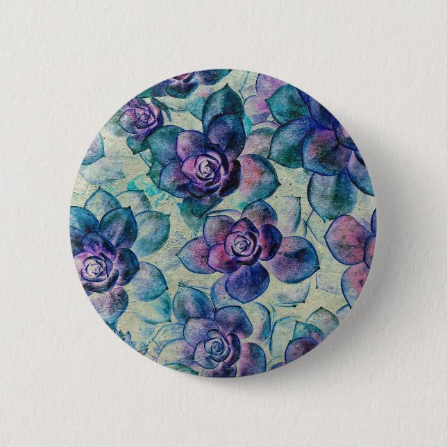 Badge Rond 5 Cm Joli #Succulent Plantes (Devant)