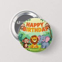 Joli thème d'anniversaire safari
