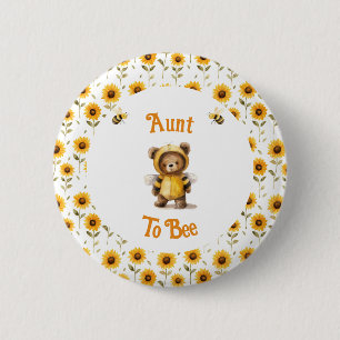 Badge Rond 5 Cm Jolie Bee Bear Ba-Bee Douche au miel