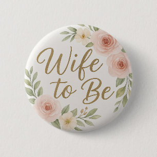 Badge Rond 5 Cm Jolie épouse florale à venir
