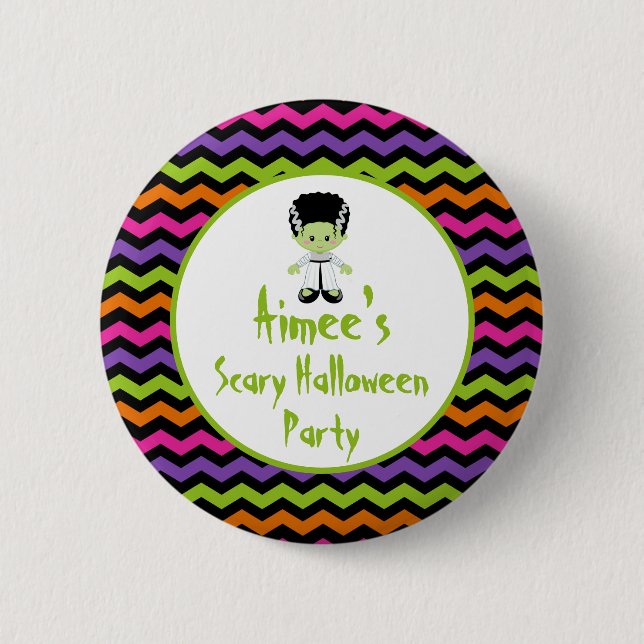 Badge Rond 5 Cm Jolie fête d'Halloween Monster Girl Halloween (Devant)