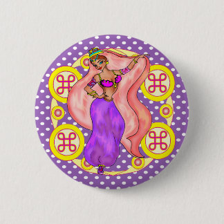Badge Rond 5 Cm Jolie fille de danse du ventre