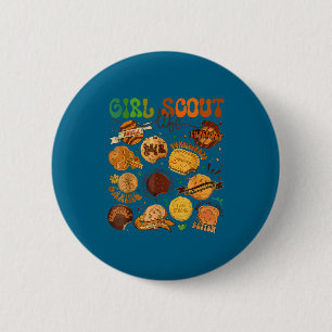 Badge Rond 5 Cm Jolie fille éclaireuse vendeuse de cookies chef de