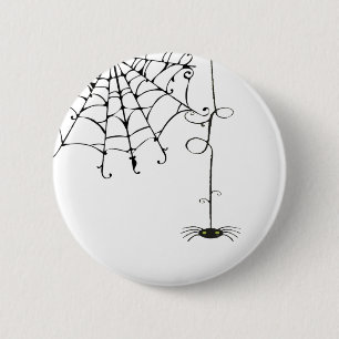 Badge Rond 5 Cm JOLIE toile d'araignée