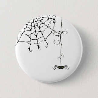 Badge Rond 5 Cm JOLIE toile d'araignée