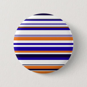 Badge Rond 5 Cm Jolies rayures bleues orange