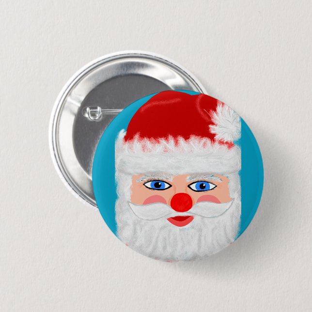 Badge Rond 5 Cm Jolly Santa Claus (Devant & derrière)