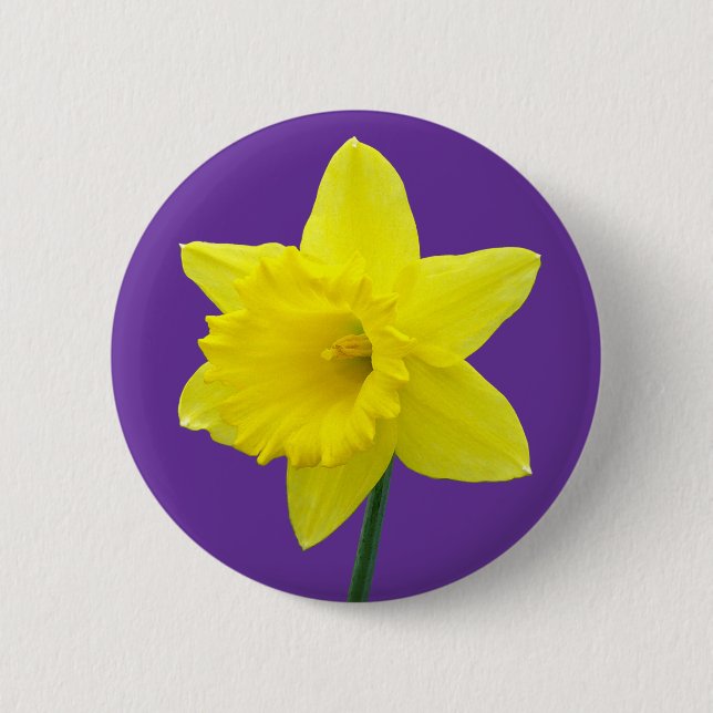 Badge Rond 5 Cm Jonquille de Gallois - II (Devant)