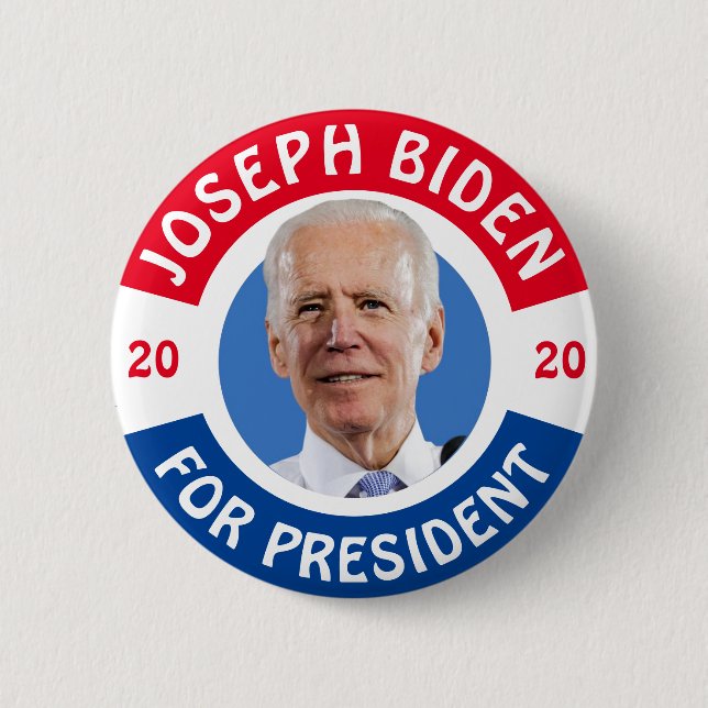 Badge Rond 5 Cm Joseph Biden au poste de président 2020 (Devant)