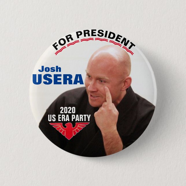 Badge Rond 5 Cm Josh Usera pour le président 2020 (Devant)
