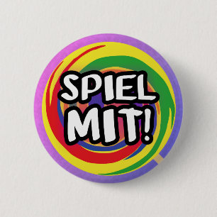 Badge Rond 5 Cm Joue avec moi
