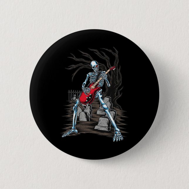 Badge Rond 5 Cm Jouer de la guitare (Devant)