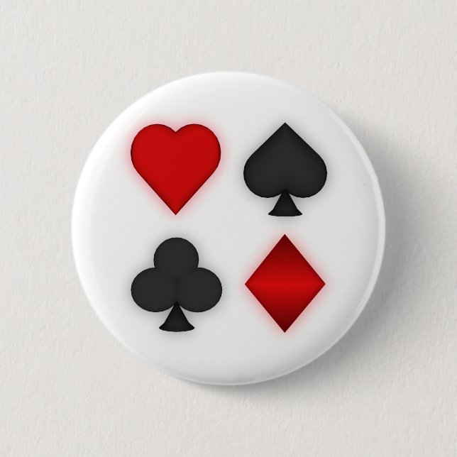 Badge Rond 5 Cm Jouer des combinaisons de cartes : (Devant)