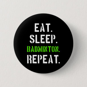 Badge Rond 5 Cm Joueur Badminton Cadeau 1