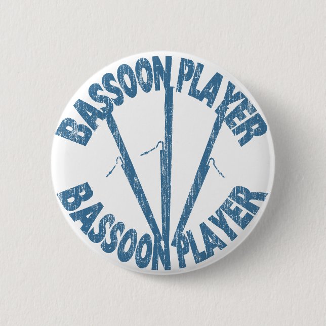 Badge Rond 5 Cm Joueur Bassoon (Devant)