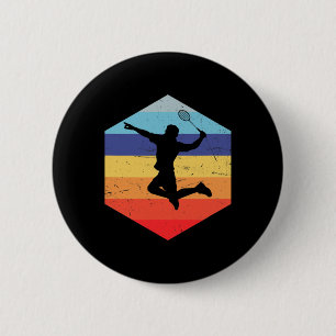 Badge Rond 5 Cm Joueur de badminton masculin Squash 1
