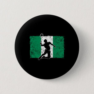 Badge Rond 5 Cm Joueur de Badminton Nigeria Drapeau nigérian Niger