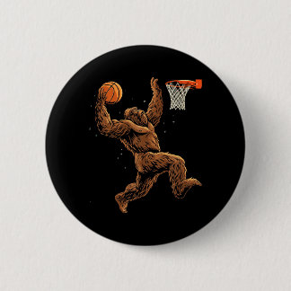 Badge Rond 5 Cm Joueur de baseball Bigfoot Sasquatch drôle Bball