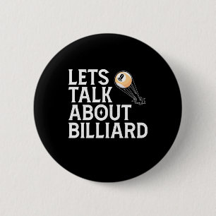Badge Rond 5 Cm Joueur de billard Parlons De Billiard
