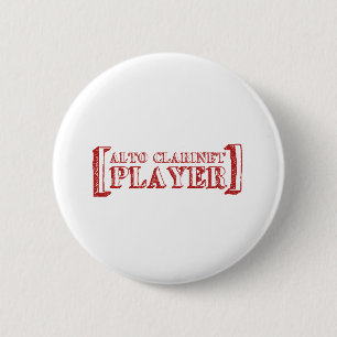 Badge Rond 5 Cm Joueur de clarinette d'alto