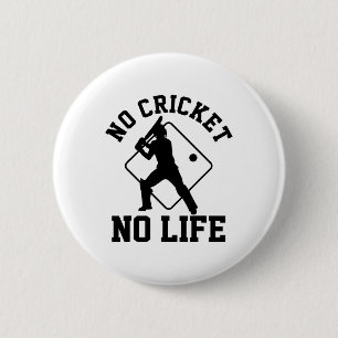 Badge Rond 5 Cm Joueur de cricket