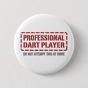 Badge Rond 5 Cm Joueur de dard professionnel