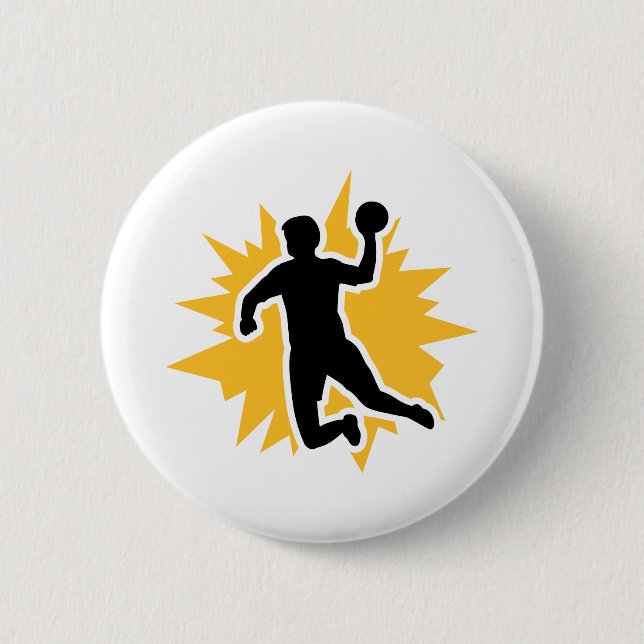 Badge Rond 5 Cm Joueur de Dodgeball (Devant)