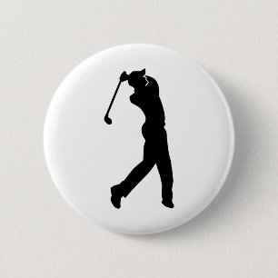 Badge Rond 5 Cm Joueur de golf