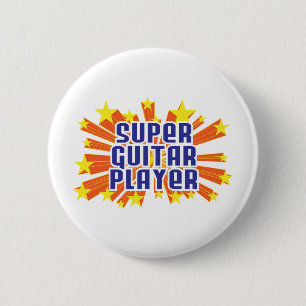 Badge Rond 5 Cm Joueur de guitare superbe