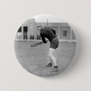 Badge Rond 5 Cm joueur de lacrosse des années 1920