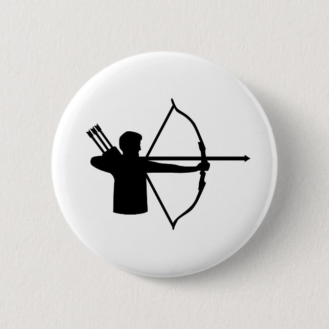 Badge Rond 5 Cm Joueur de tir à l'arc (Devant)