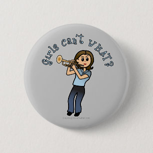 Badge Rond 5 Cm Joueur de trompette de petite fille